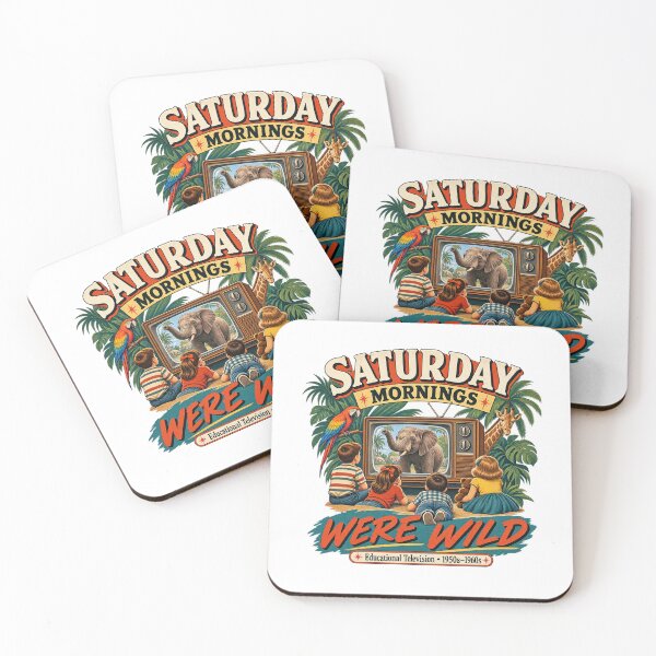 Item preview, Saturday Mornings Were Wild – Retro Wildlife TV Nostalgia designed and sold by Past in Threads.