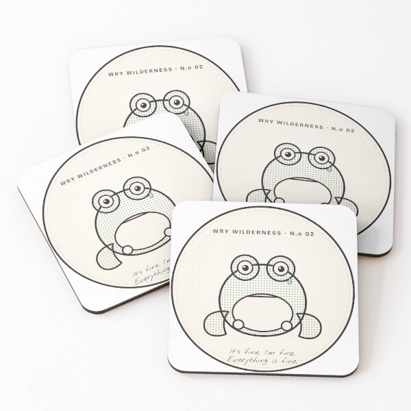 Item preview, It's Fine I'm Fine Frog Sticker, Funny Stressed Frog Meme designed and sold by Helt-enkelt.