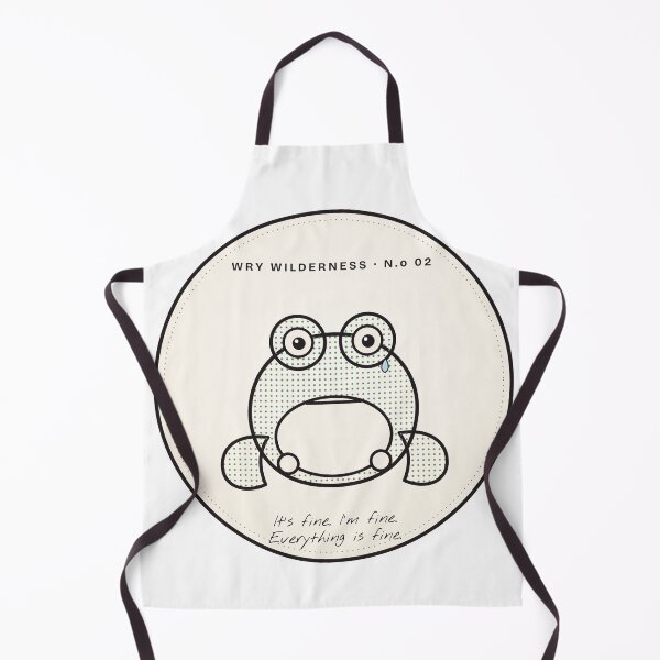 Item preview, It's Fine I'm Fine Frog Sticker, Funny Stressed Frog Meme designed and sold by Helt-enkelt.
