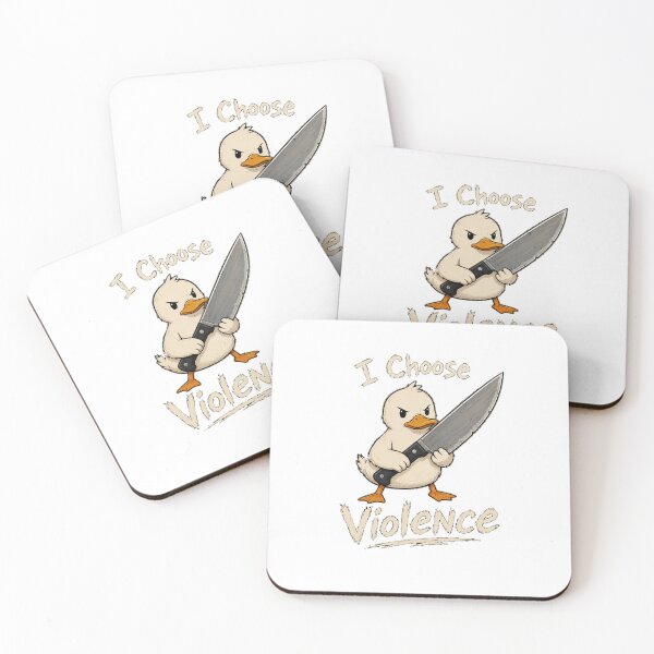 Item preview, I Choose Violence Duck  designed and sold by TheEndDesign.
