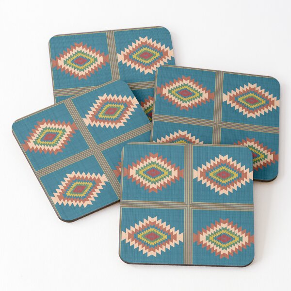 Item preview, Geometric Southwestern Boho Diamond Pattern Block designed and sold by Momoko-Hikaru.