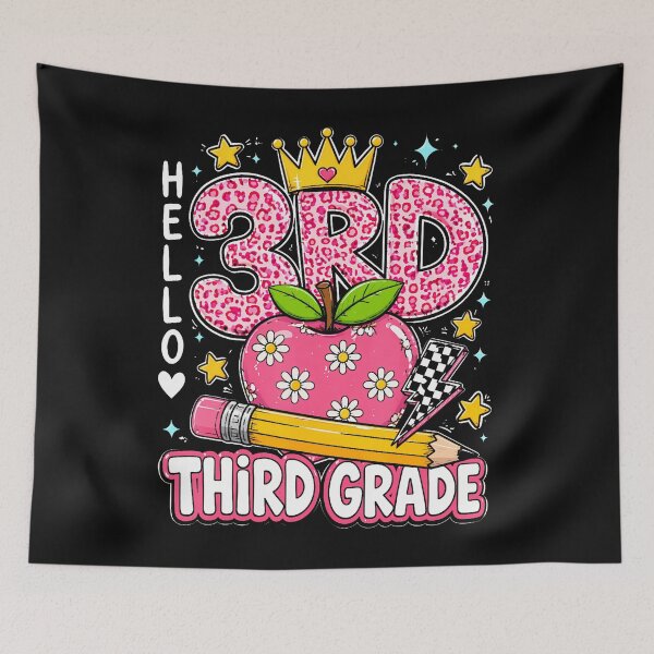 Item preview, Hello Third Grade Back To School Pink Leopard Teacher Girl designed and sold by Mykittens69.