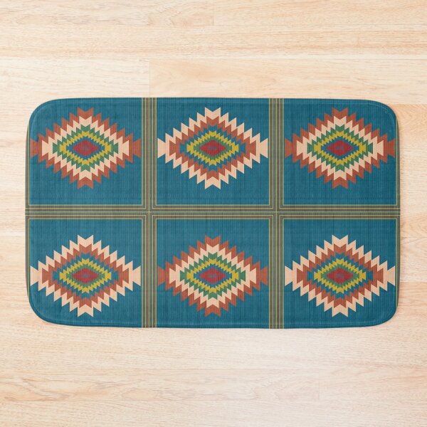 Item preview, Geometric Southwestern Boho Diamond Pattern Block designed and sold by Momoko-Hikaru.