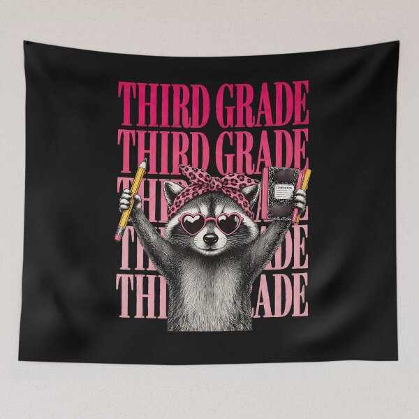 Item preview, Third Grade Raccoon Girl Back To School First Day Of School designed and sold by Mykittens69.