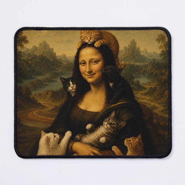 Item preview, Mona Lisa Cat Lover – Funny Renaissance Cats Parody Inspired by the Mona Lisa designed and sold by BlackCat Vibe.