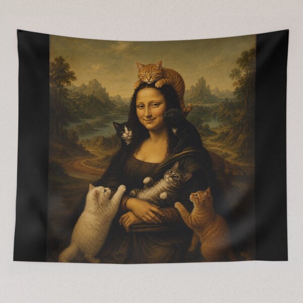 Item preview, Mona Lisa Cat Lover – Funny Renaissance Cats Parody Inspired by the Mona Lisa designed and sold by BlackCat Vibe.