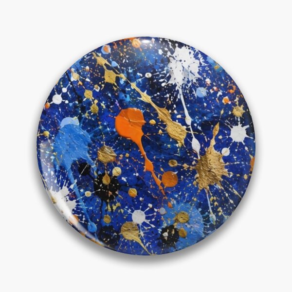 Item preview, Electric Blue Action Splatter Abstract Art designed and sold by THE SPLATTERED HAUS BY SAGE BANKS.