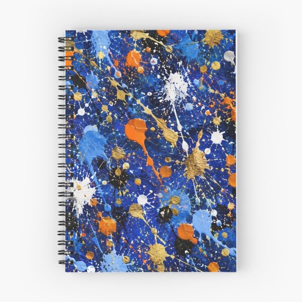 Item preview, Electric Blue Action Splatter Abstract Art designed and sold by THE SPLATTERED HAUS BY SAGE BANKS.