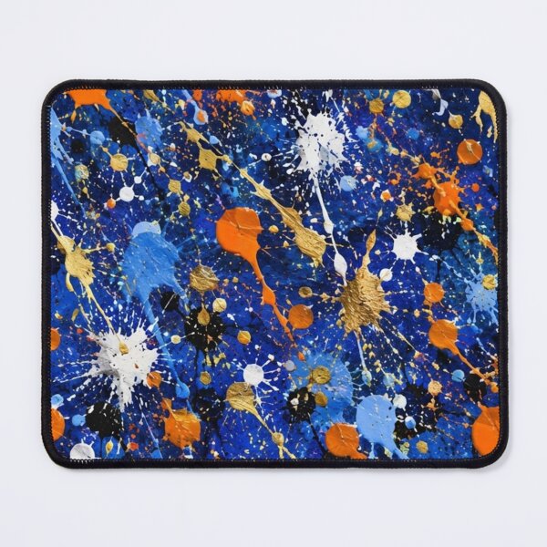 Item preview, Electric Blue Action Splatter Abstract Art designed and sold by THE SPLATTERED HAUS BY SAGE BANKS.