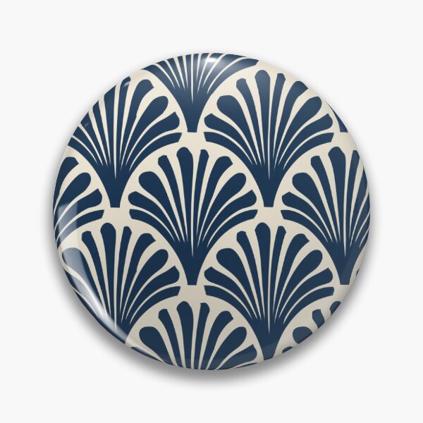 Item preview, Art Deco Shell White and Blue | texture art designed and sold by camisariasj.
