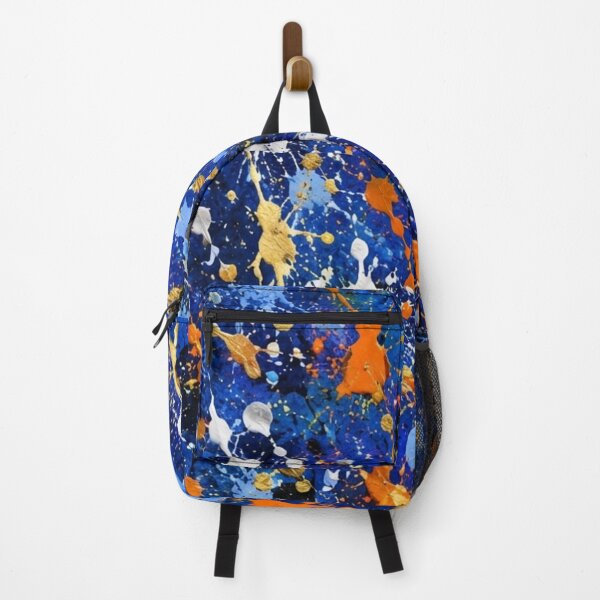 Item preview, Electric Blue Action Splatter Abstract Art designed and sold by THE SPLATTERED HAUS BY SAGE BANKS.