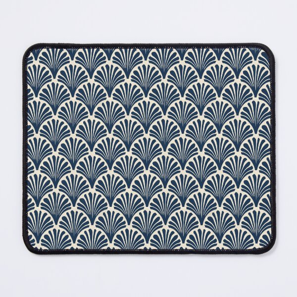 Item preview, Art Deco Shell White and Blue | texture art designed and sold by camisariasj.