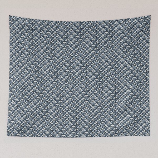 Item preview, Art Deco Shell White and Blue | texture art designed and sold by camisariasj.
