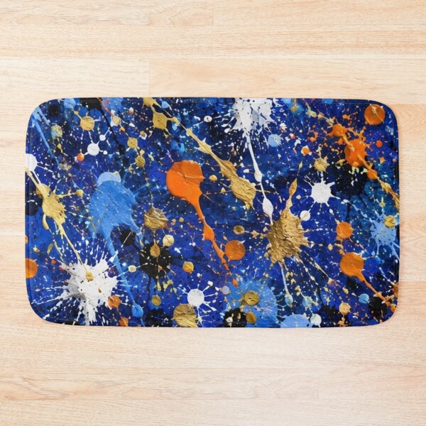 Item preview, Electric Blue Action Splatter Abstract Art designed and sold by THE SPLATTERED HAUS BY SAGE BANKS.