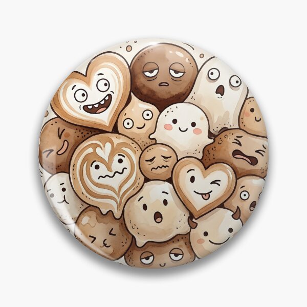 Item preview, Cute Latte Art Foam Spirits Kawaii Coffee Lover Illustration designed and sold by DuckOddity.