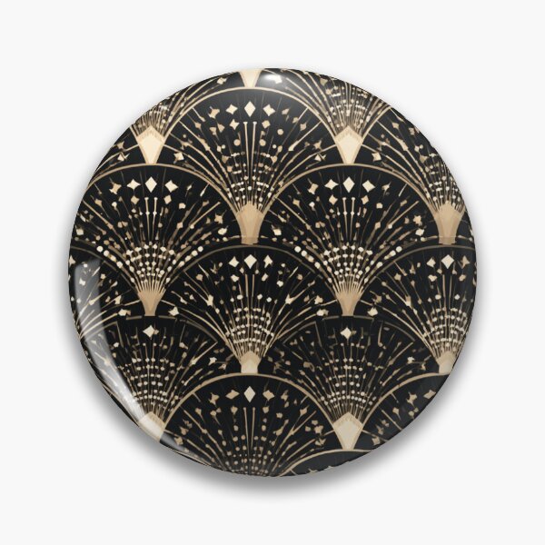 Item preview, Art Deco Sunburst black and gold | texture art designed and sold by camisariasj.