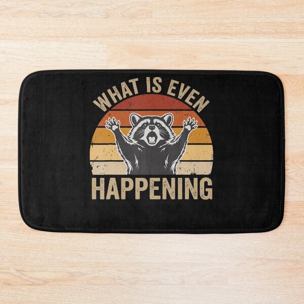 Item preview, What Is Even Happening Funny Screaming Raccoon Meme Retro designed and sold by Mykittens69.