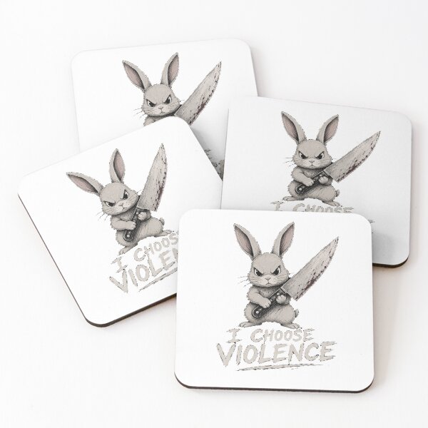 Item preview, I Choose Violence Rabbit  designed and sold by TheEndDesign.