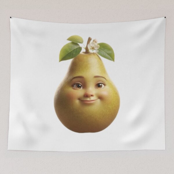Item preview, Cute Happy Pear 3D Character Tee designed and sold by TripleVertex-1.
