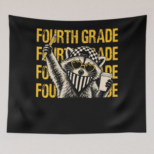 Item preview, Funny Fourth Grade Teacher Feral Raccoon Back To School designed and sold by Mykittens69.