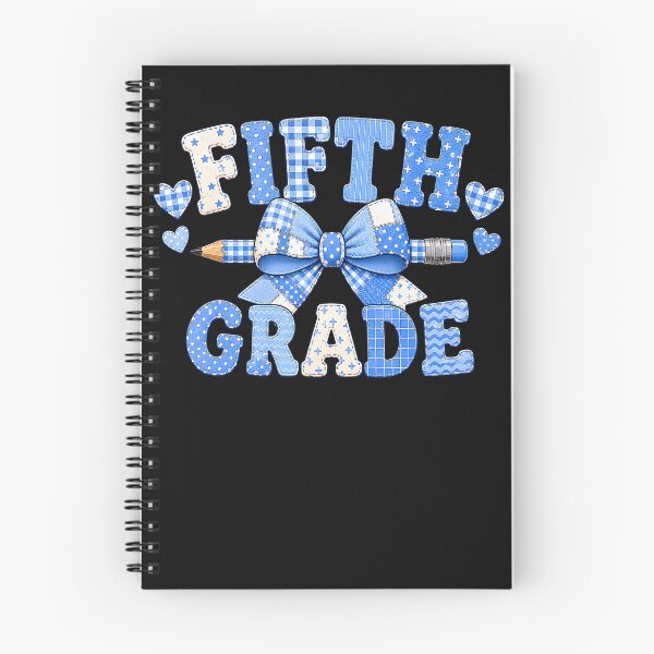 Item preview, 5Th Fifth Grade Back To School Blue Bow Coquette Patchwork designed and sold by Mykittens69.
