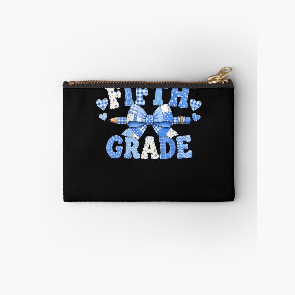 Item preview, 5Th Fifth Grade Back To School Blue Bow Coquette Patchwork designed and sold by Mykittens69.
