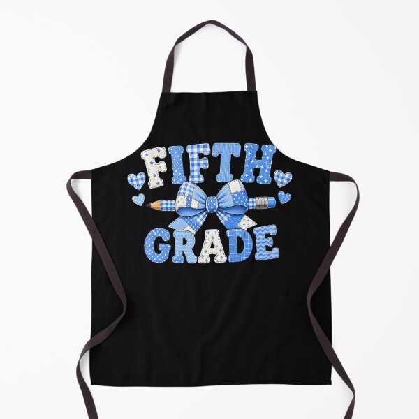Item preview, 5Th Fifth Grade Back To School Blue Bow Coquette Patchwork designed and sold by Mykittens69.