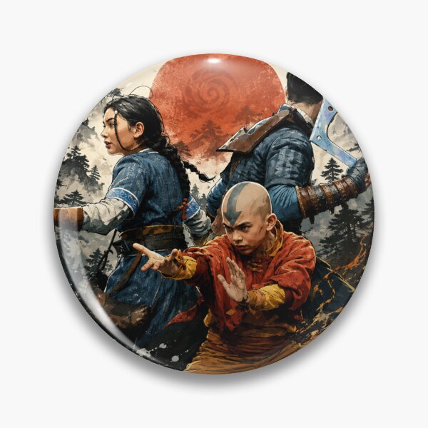Item preview, Elemental Warriors Anime Art | Fire Water Air Fantasy Martial Arts designed and sold by AbstractAuraArt.