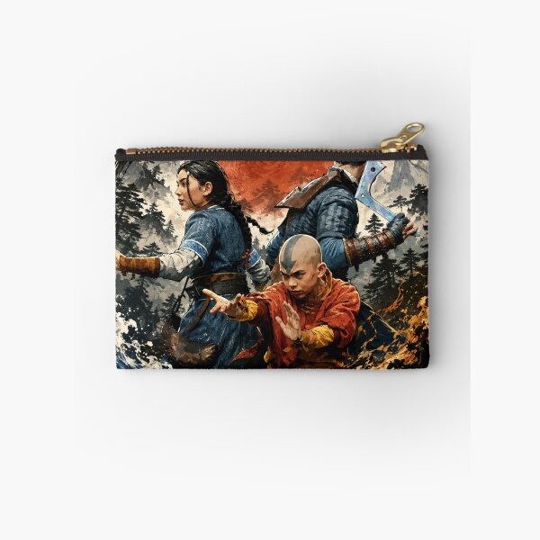 Item preview, Elemental Warriors Anime Art | Fire Water Air Fantasy Martial Arts designed and sold by AbstractAuraArt.