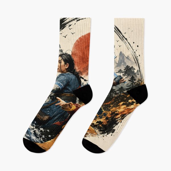 Item preview, Elemental Warriors Anime Art | Fire Water Air Fantasy Martial Arts designed and sold by AbstractAuraArt.