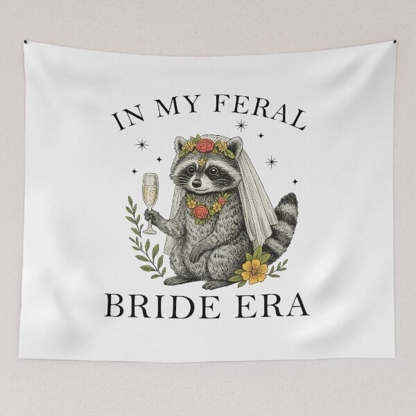 Item preview, In My Feral Bride Era Raccoon  designed and sold by ellapaintcoast.