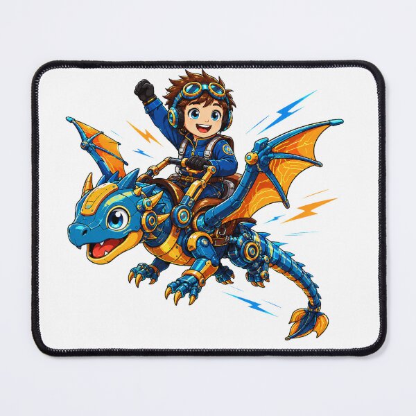 Item preview, Cyber Dragon Rider – Futuristic Dragon Adventure designed and sold by Nubian Style.