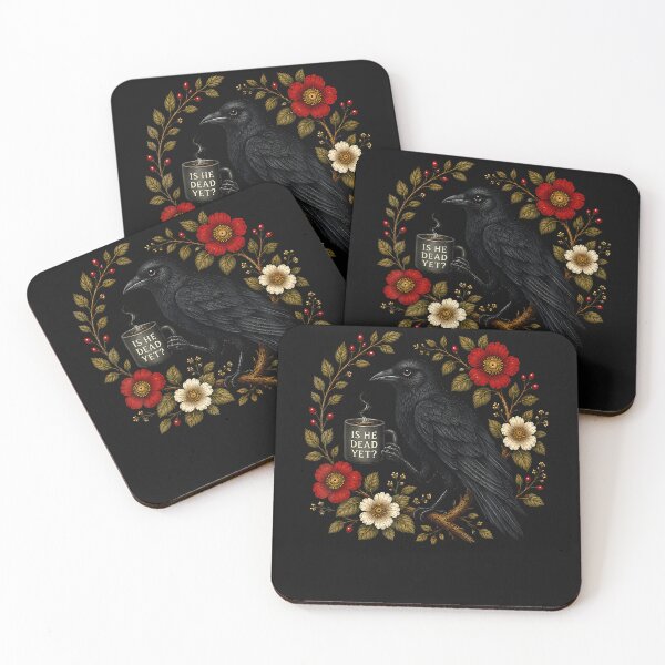Item preview, Is He Vintage Dead Yet Dark Crow Raven Bird Humor designed and sold by Mykittens69.