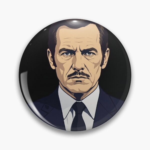 Item preview, Serious Man With Mustache In Dark Business Suit designed and sold by Surviving Monday Club.