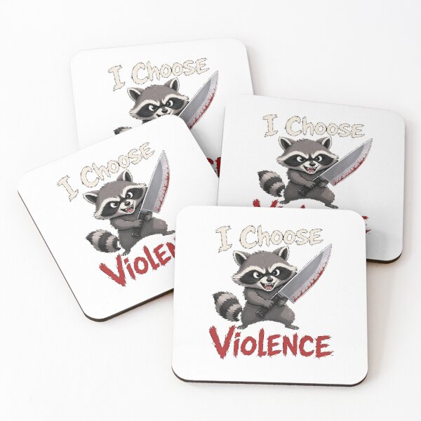Item preview, I Choose Violence Raccoon  designed and sold by TheEndDesign.