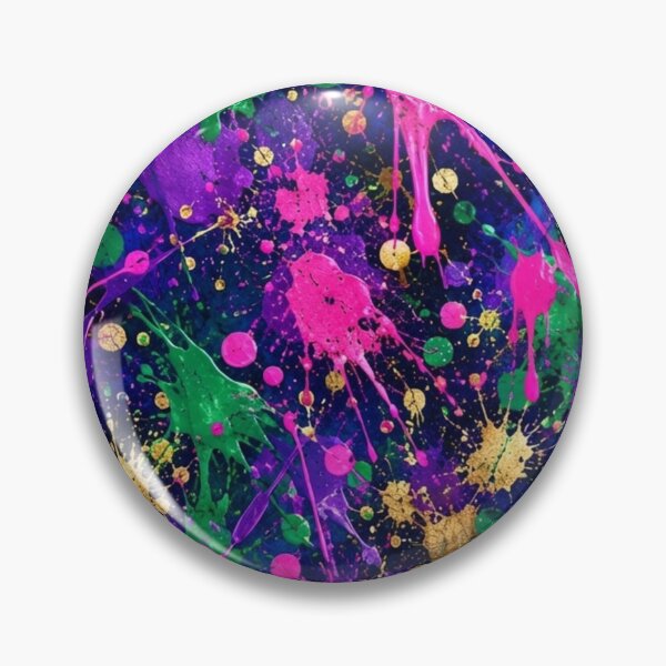 Item preview, Neon Jewel Splatter Action Abstract Art designed and sold by THE SPLATTERED HAUS BY SAGE BANKS.