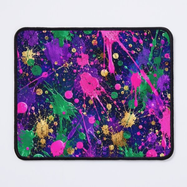 Item preview, Neon Jewel Splatter Action Abstract Art designed and sold by THE SPLATTERED HAUS BY SAGE BANKS.