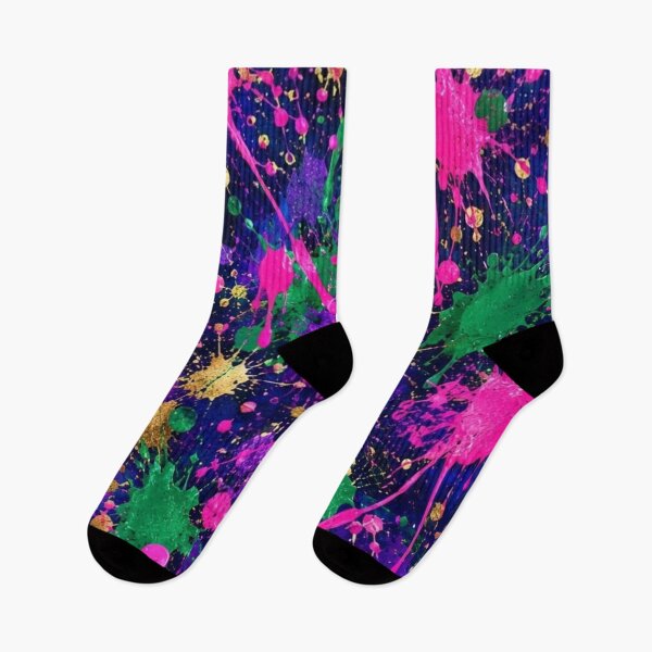 Item preview, Neon Jewel Splatter Action Abstract Art designed and sold by THE SPLATTERED HAUS BY SAGE BANKS.