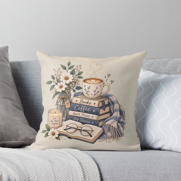 Item preview, Cozy Books and Coffee Aesthetic – Book Lover Reading & Coffee Illustration designed and sold by MUSA'S.