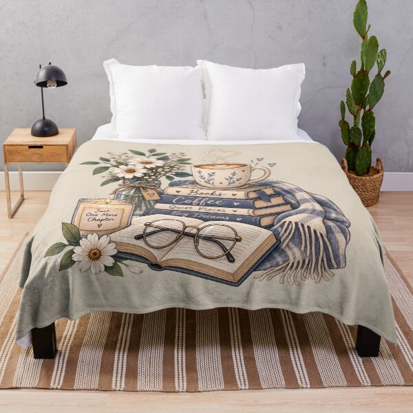 Item preview, Cozy Books and Coffee Aesthetic – Book Lover Reading & Coffee Illustration designed and sold by MUSA'S.
