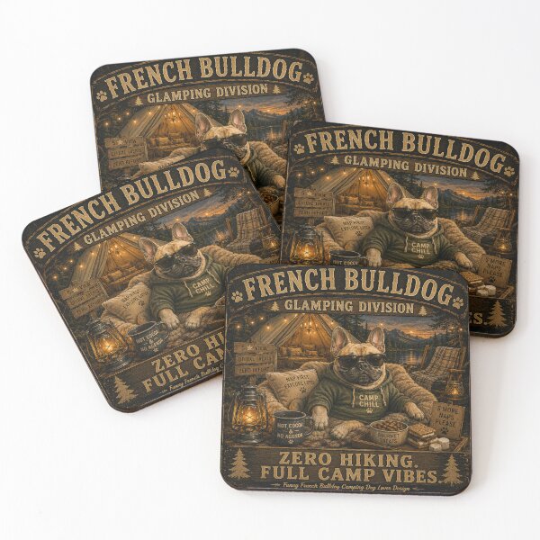 Item preview, French Bulldog Glamping Division Funny designed and sold by shopevermint.