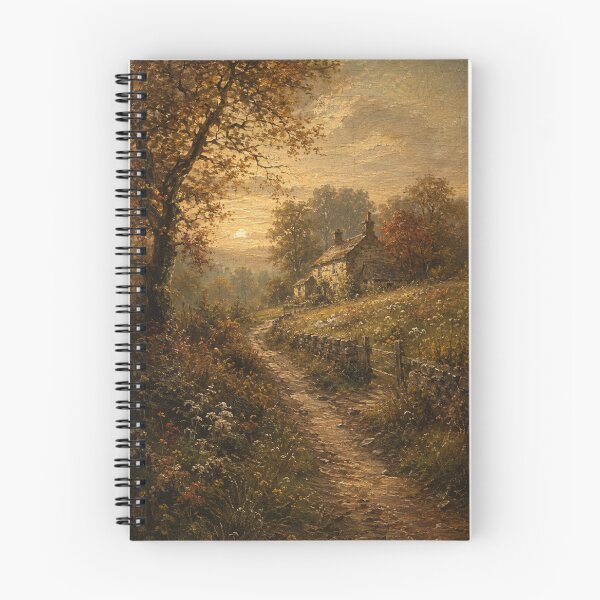 Item preview, Vintage English Countryside Cottage at Golden Hour designed and sold by GSizzle1.