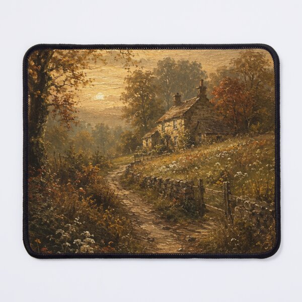 Item preview, Vintage English Countryside Cottage at Golden Hour designed and sold by GSizzle1.