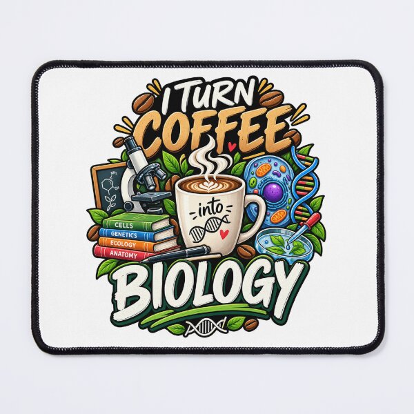 Item preview, I Turn Coffee Into Biology – Funny Biology Teacher Science Shirt designed and sold by Oualibaddas.