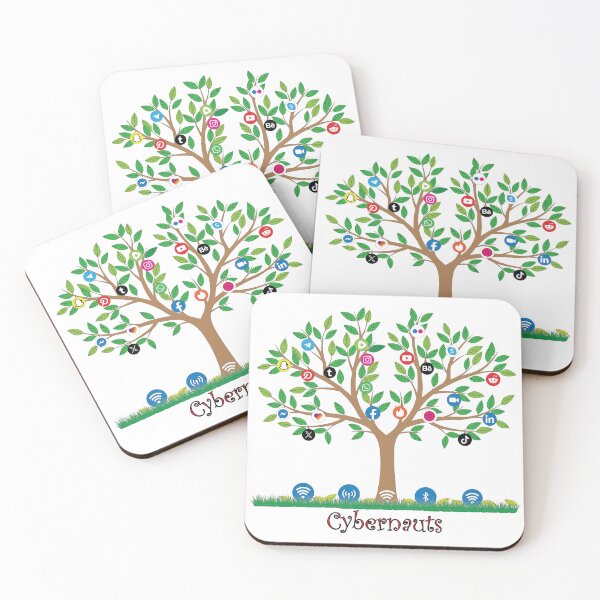 Item preview, Social media symbols, network connections, cybernauts, tree designed and sold by Lennylindesigns.