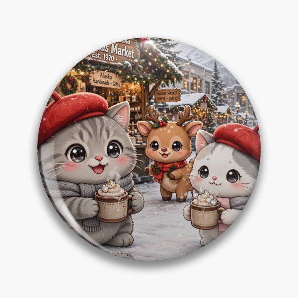 Item preview, Junior and Freda Anchorage Christmas Market - Cute Cats Hot Cocoa designed and sold by MAISON SYLVIE.