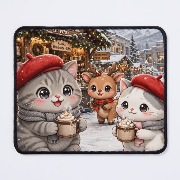 Item preview, Junior and Freda Anchorage Christmas Market - Cute Cats Hot Cocoa designed and sold by MAISON SYLVIE.