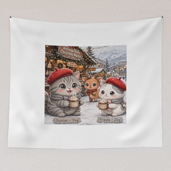Item preview, Junior and Freda Anchorage Christmas Market - Cute Cats Hot Cocoa designed and sold by MAISON SYLVIE.