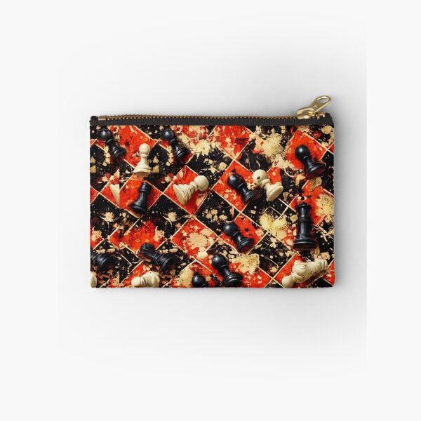 Item preview, Chessboard Strategy and Splatter Mixed Media Art designed and sold by THE SPLATTERED HAUS BY SAGE BANKS.