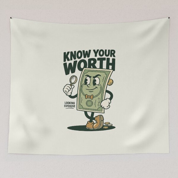 Item preview, Know Your Worth Money Mascot designed and sold by HoopeStylee.